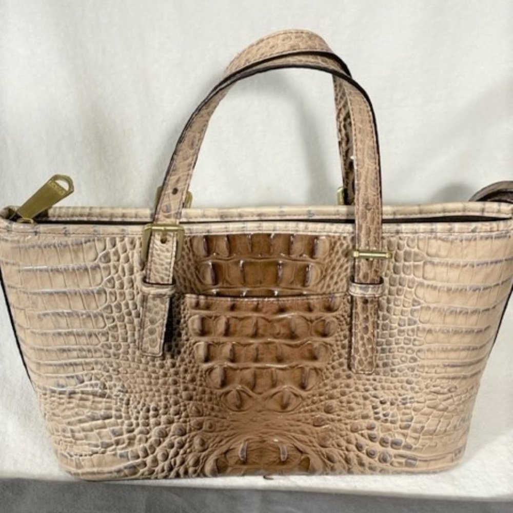 Brahmin Mini Asher amaretto satchel, shoulder bag, nearly new